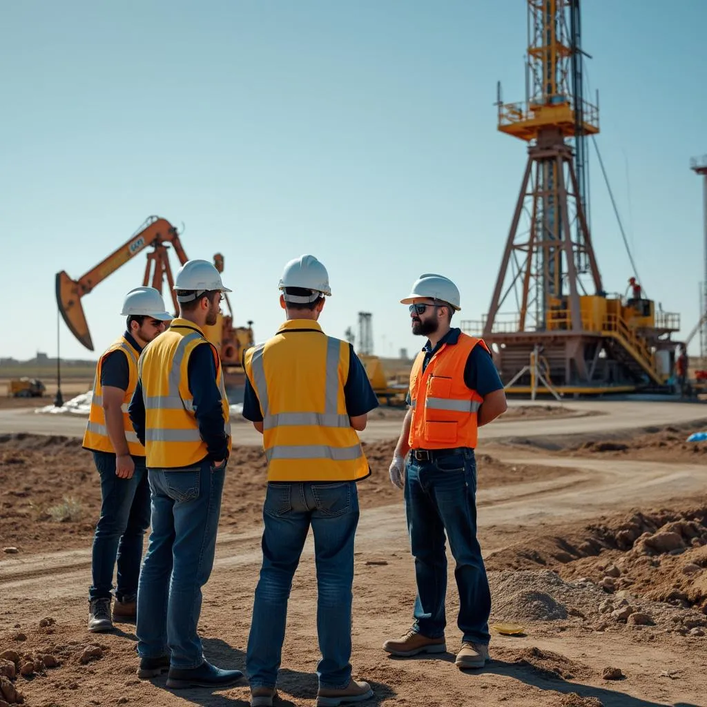 Trabajadores de YPF en operaciones
