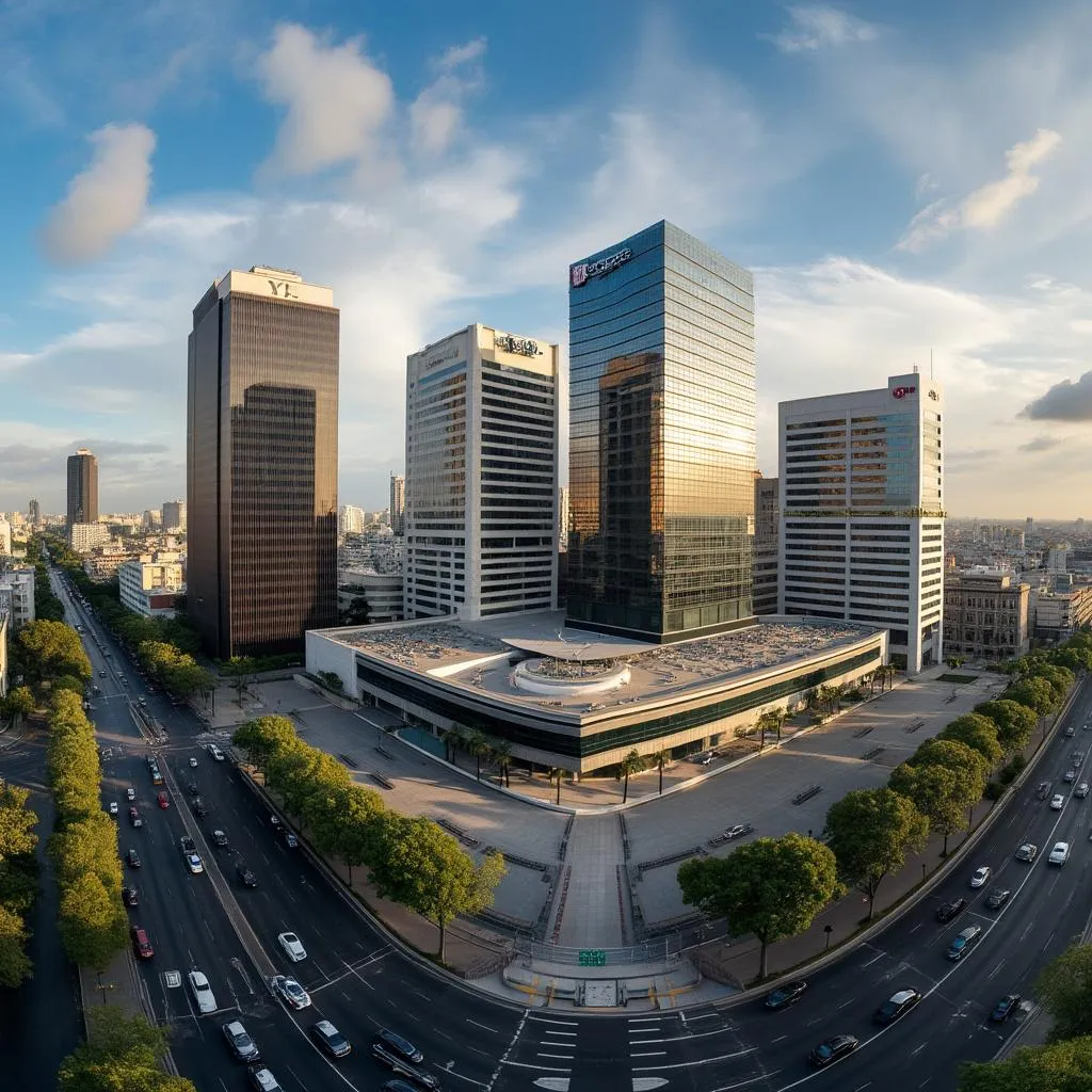 Vista panorámica de sede central de YPF