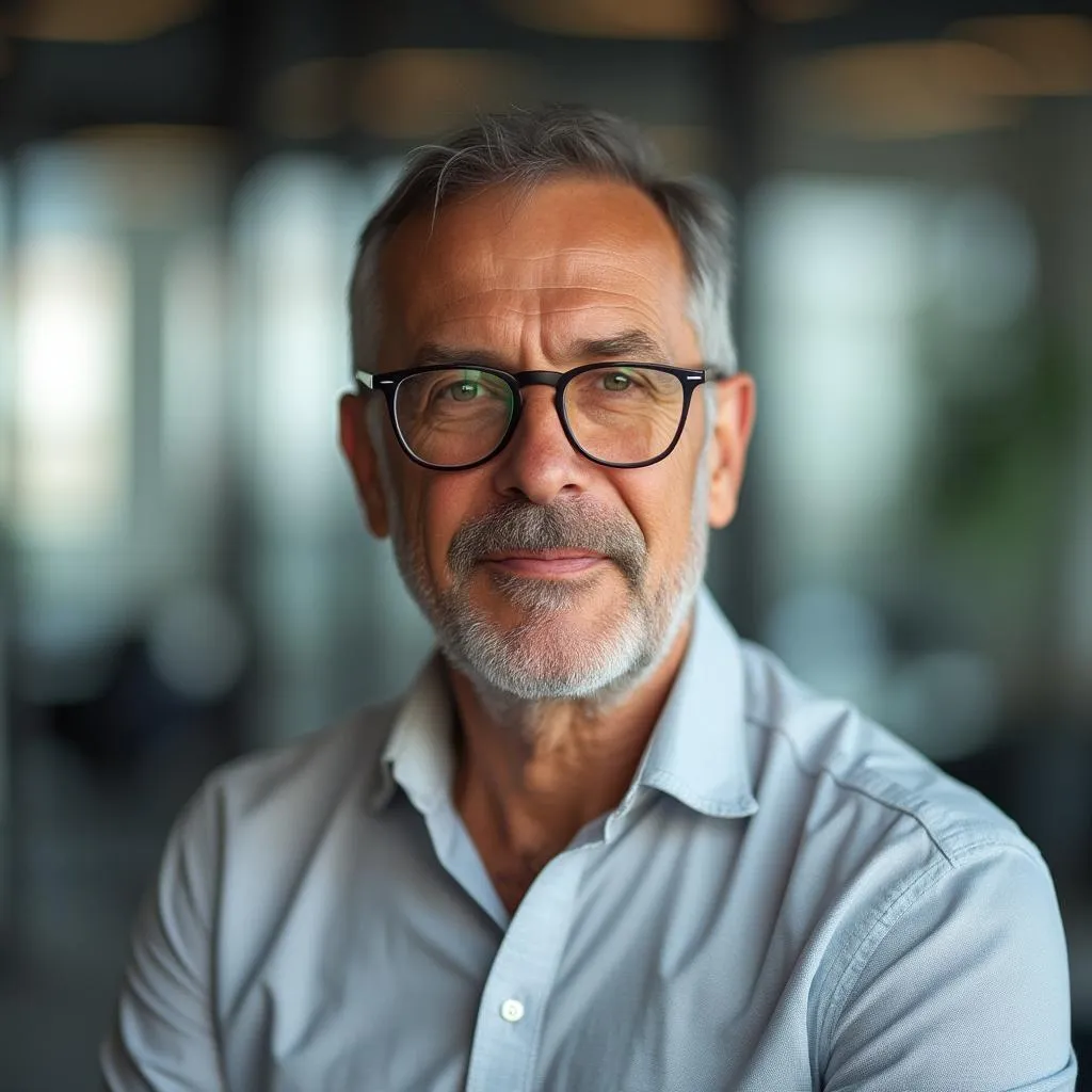 Fotografía de gerente de empresa de logística